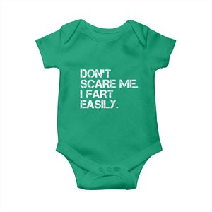 Funny Dont Scare Me I Fart Easily Baby Onesie Humor Hilarious TS11 Irish Green Print Your Wear