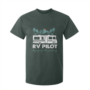 Funny RV Pilot Camping T Shirt For Kid Enjoying The Journey Motorhome Travel Vacation TS11 Dark Forest Green Print Your Wear