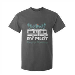 Funny RV Pilot Camping T Shirt For Kid Enjoying The Journey Motorhome Travel Vacation TS11 Dark Heather Print Your Wear