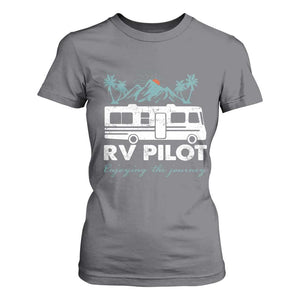 Funny RV Pilot Camping T Shirt For Women Enjoying The Journey Motorhome Travel Vacation TS11 Charcoal Print Your Wear