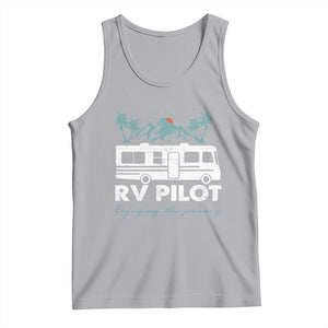 Funny RV Pilot Camping Tank Top Enjoying The Journey Motorhome Travel Vacation TS11 Athletic Heather Print Your Wear