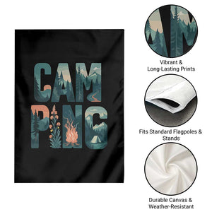 Funny Camping Nature Adventure Campfire Tent Mountains Garden Flag TS11 Print Your Wear