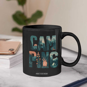 Camping Nature Adventure Campfire Tent Mountains Coffee Mug TS11 Print Your Wear
