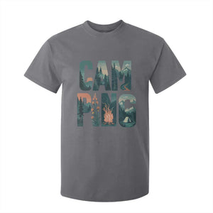 Camping Nature Adventure Campfire Tent Mountains T Shirt For Kid TS11 Charcoal Print Your Wear