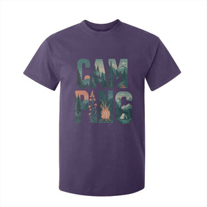 Camping Nature Adventure Campfire Tent Mountains T Shirt For Kid TS11 Purple Print Your Wear