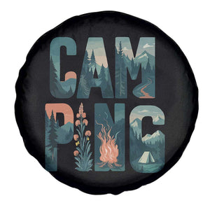 Camping Nature Adventure Campfire Tent Mountains Spare Tire Cover TS11 Print Your Wear