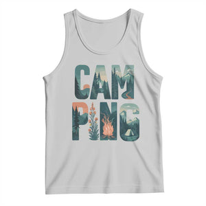 Camping Nature Adventure Campfire Tent Mountains Tank Top TS11 Ash Print Your Wear