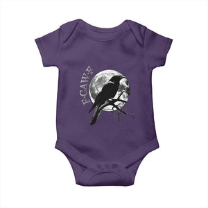 Funny F Caw F Baby Onesie Black Crow Moon Gothic Adult Humor TS11 Purple Print Your Wear
