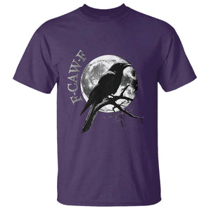 Funny F Caw F T Shirt Black Crow Moon Gothic Adult Humor TS11 Purple Print Your Wear