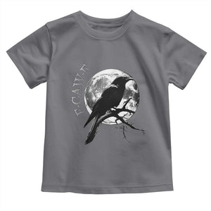 Funny F Caw F Toddler T Shirt Black Crow Moon Gothic Adult Humor TS11 Charcoal Print Your Wear