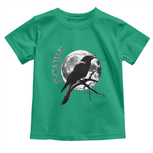 Funny F Caw F Toddler T Shirt Black Crow Moon Gothic Adult Humor TS11 Irish Green Print Your Wear