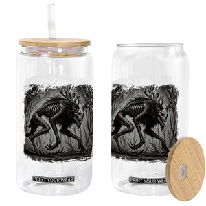 Wendigo Monster Glass Can Skinwalker Night Stroll Cryptid Dark Forest TS11 Print Your Wear
