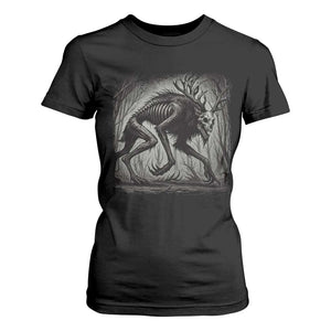 Wendigo Monster T Shirt For Women Skinwalker Night Stroll Cryptid Dark Forest TS11 Black Print Your Wear
