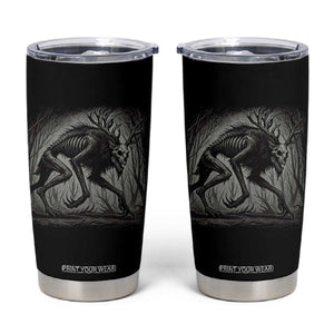 Wendigo Monster Tumbler Cup Skinwalker Night Stroll Cryptid Dark Forest TS11 Black Print Your Wear