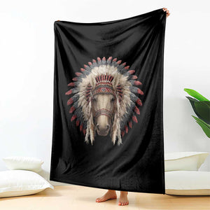 Horse Native American Indigenous Heritage War Bonnet Throw Blanket TS11 Print Your Wear