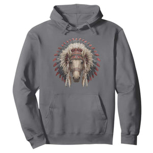 Horse Native American Indigenous Heritage War Bonnet Hoodie TS11 Charcoal Print Your Wear