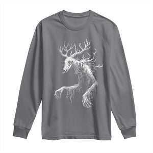 Wendigo Monster Skinwalker Mythical Cryptid Long Sleeve Shirt TS11 Charcoal Print Your Wear