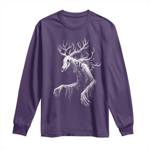 Wendigo Monster Skinwalker Mythical Cryptid Long Sleeve Shirt TS11 Purple Print Your Wear