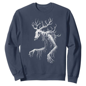 Wendigo Monster Skinwalker Mythical Cryptid Sweatshirt TS11 Navy Print Your Wear
