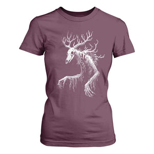 Wendigo Monster Skinwalker Mythical Cryptid T Shirt For Women TS11 Maroon Print Your Wear