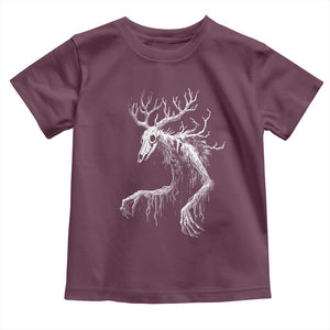 Wendigo Monster Skinwalker Mythical Cryptid Toddler T Shirt TS11 Maroon Print Your Wear