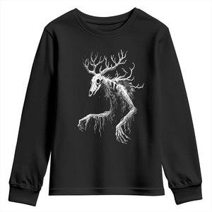Wendigo Monster Skinwalker Mythical Cryptid Youth Sweatshirt TS11 Black Print Your Wear