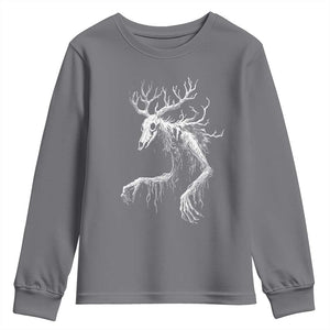 Wendigo Monster Skinwalker Mythical Cryptid Youth Sweatshirt TS11 Charcoal Print Your Wear