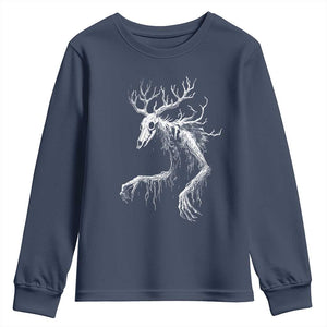 Wendigo Monster Skinwalker Mythical Cryptid Youth Sweatshirt TS11 Navy Print Your Wear