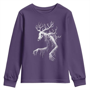 Wendigo Monster Skinwalker Mythical Cryptid Youth Sweatshirt TS11 Purple Print Your Wear