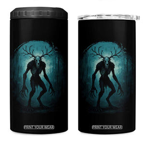 Wendigo Monster Skinwalker Mythical Cryptid Dark Forest 4 in 1 Can Cooler Tumbler TS11 One Size: 16 oz Black Print Your Wear