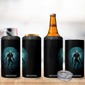 Wendigo Monster Skinwalker Mythical Cryptid Dark Forest 4 in 1 Can Cooler Tumbler TS11 Print Your Wear