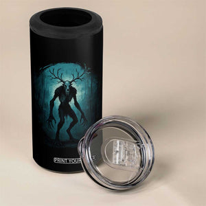 Wendigo Monster Skinwalker Mythical Cryptid Dark Forest 4 in 1 Can Cooler Tumbler TS11 Print Your Wear