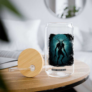 Wendigo Monster Skinwalker Mythical Cryptid Dark Forest Glass Can TS11 Print Your Wear