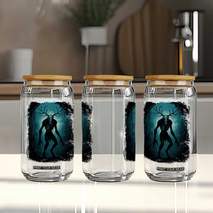 Wendigo Monster Skinwalker Mythical Cryptid Dark Forest Glass Can TS11 Print Your Wear