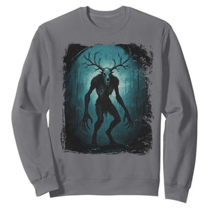 Wendigo Monster Skinwalker Mythical Cryptid Dark Forest Sweatshirt TS11 Charcoal Print Your Wear