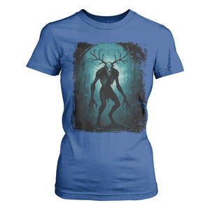 Wendigo Monster Skinwalker Mythical Cryptid Dark Forest T Shirt For Women TS11 Royal Blue Print Your Wear