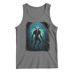 Wendigo Monster Skinwalker Mythical Cryptid Dark Forest Tank Top TS11 Black Heather Print Your Wear