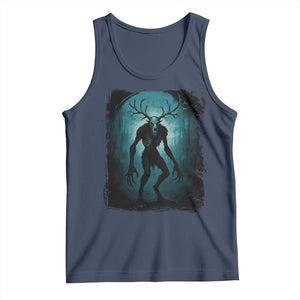 Wendigo Monster Skinwalker Mythical Cryptid Dark Forest Tank Top TS11 Navy Print Your Wear
