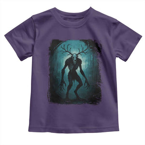 Wendigo Monster Skinwalker Mythical Cryptid Dark Forest Toddler T Shirt TS11 Purple Print Your Wear