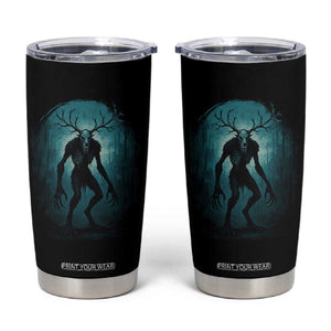 Wendigo Monster Skinwalker Mythical Cryptid Dark Forest Tumbler Cup TS11 Black Print Your Wear