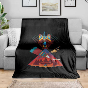 Native American Indigenous Heritage Peyote Water Bird Throw Blanket TS11 Print Your Wear