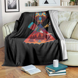 Native American Indigenous Heritage Peyote Water Bird Throw Blanket TS11 Print Your Wear