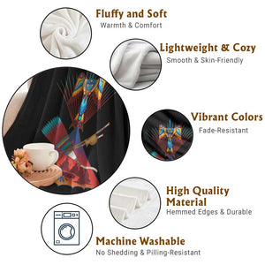 Native American Indigenous Heritage Peyote Water Bird Throw Blanket TS11 Print Your Wear