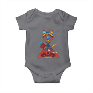 Native American Indigenous Heritage Peyote Water Bird Baby Onesie TS11 Charcoal Print Your Wear