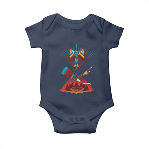 Native American Indigenous Heritage Peyote Water Bird Baby Onesie TS11 Navy Print Your Wear