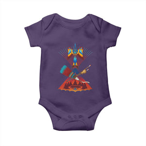 Native American Indigenous Heritage Peyote Water Bird Baby Onesie TS11 Purple Print Your Wear