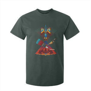 Native American Indigenous Heritage Peyote Water Bird T Shirt For Kid TS11 Dark Forest Green Print Your Wear