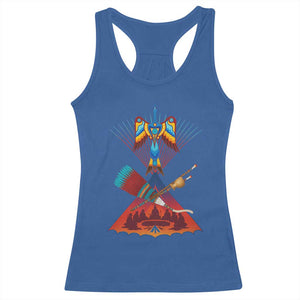 Native American Indigenous Heritage Peyote Water Bird Racerback Tank Top TS11 Royal Blue Print Your Wear