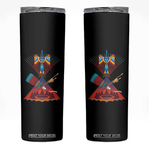 Native American Indigenous Heritage Peyote Water Bird Skinny Tumbler TS11 Black Print Your Wear
