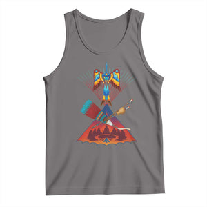 Native American Indigenous Heritage Peyote Water Bird Tank Top TS11 Deep Heather Print Your Wear
